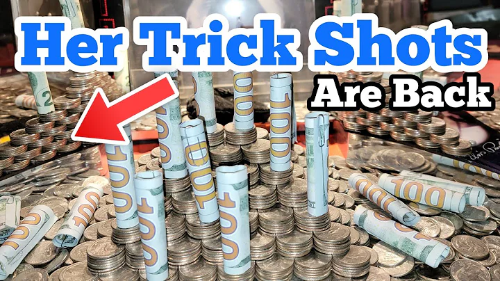 HER TRICK SHOTS ARE BACK ... Inside The High Limit Coin Pusher Jackpot WON MONEY ASMR
