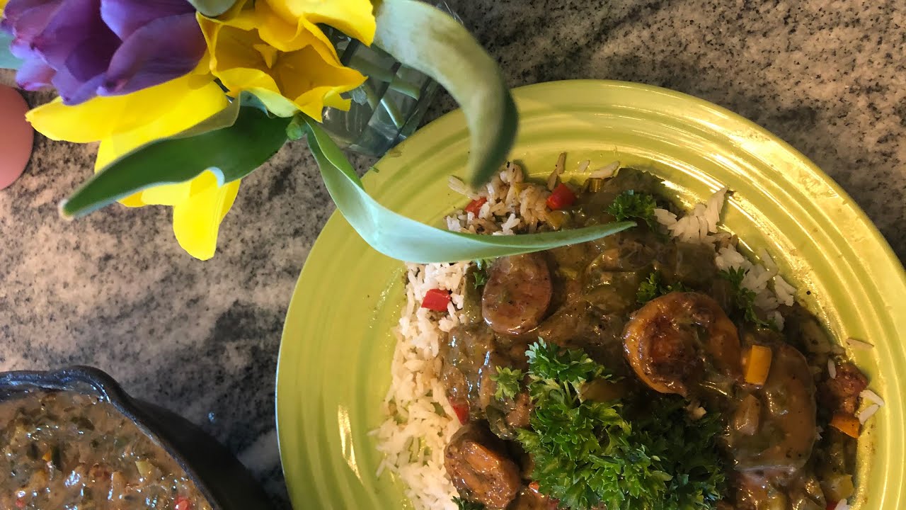 Cajun Shrimp Collard Greens Gumbo shorts YouTube