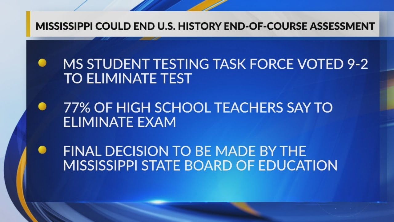 U.S. History test could be cut from Mississippi graduation requirements