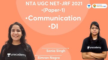 Communication & DI | Paper -1 | NTA UGC NET-JRF 2021 | Simran Nagra & Sonia Singh