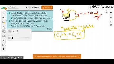 Dilution of acids - calculation  (A Level Chemistry Edexcel, AQA, OCR)