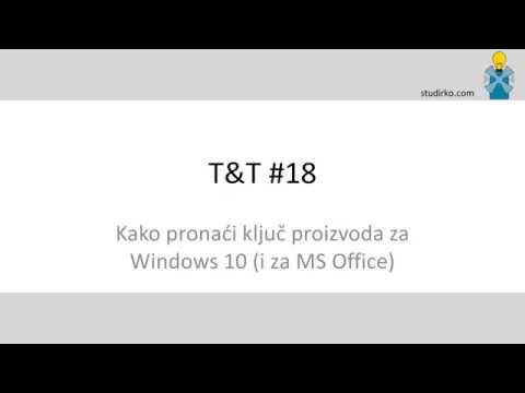 T&T #18 - Kako pronaći ključ proizvoda za Windows 10 (i za MS Office)