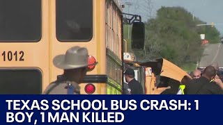 Texas school bus crash: 1 boy, 1 man killed in deadly 3-vehicle crash in Bastrop County | FOX 7 Aust