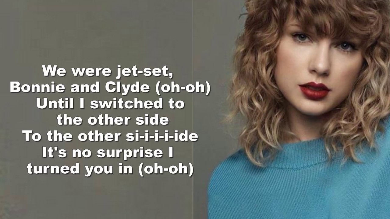 Taylor Swift Getaway Car Lyrics Video By Kada Youtube