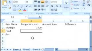 General Computer Tips : How to Create a Simple Budget in Excel
