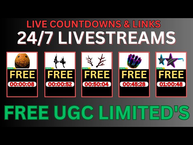🔴COUNTDOWN TIMER INGAME DROPS + UGC Limiteds