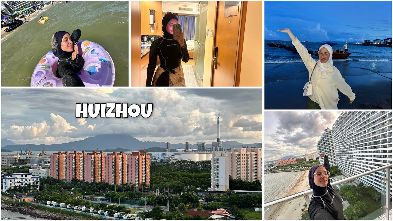 عمت بوحدي في مدينة بحرية في #الصين #huizhou 🇨🇳