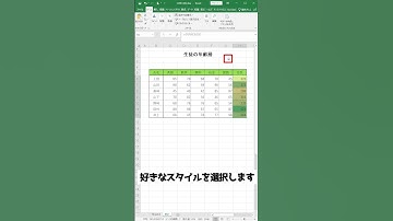 【15秒でわかるExcel】条件付き書式のカラースケールでデータを色分けする #Shorts