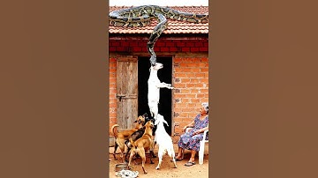 Giant Python Attacks Goat in Front of Grandma! #GiantAnimals