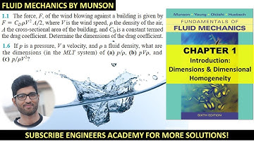 1.1 Fluid Mechanics by Munson - Chapter 1 - Engineers Academy