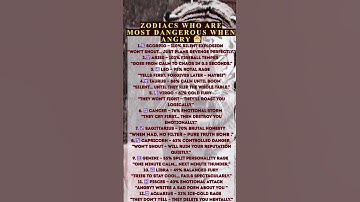 Zodiak yang Paling Berbahaya Saat Marah 😤 #Zodiak #berbahaya #pembisikzodiak