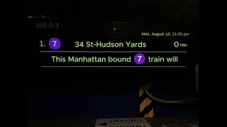 Manhattan bound 7 train to 34 st-Hudson Yards + Will Making Express Stops (arrival announcements)