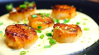 Scallops with Creamy Shallot Sauce -  Best Sauce for Scallops