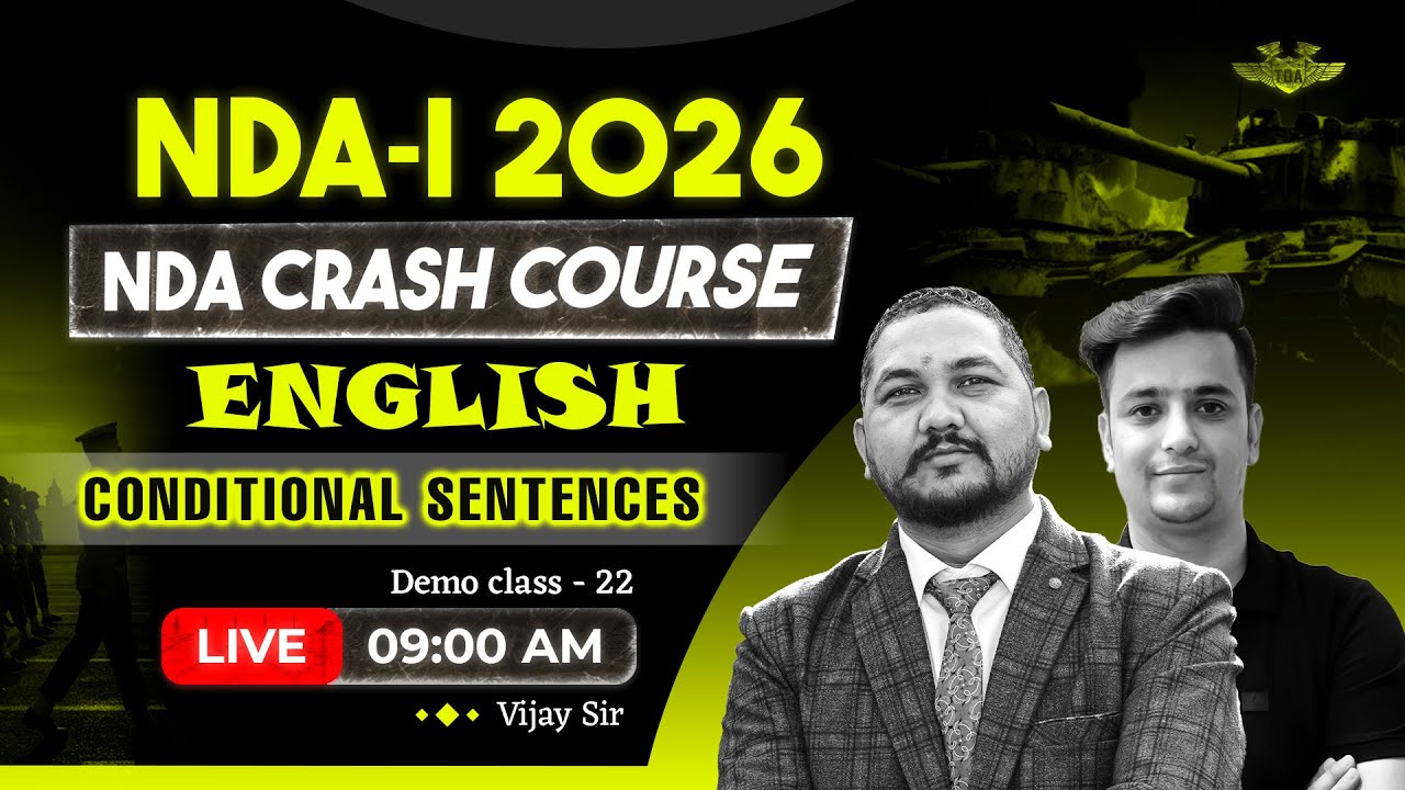 Conditional Sentences, NDA Crash Course 2026, Demo-22 | English Live Class by Vijay Sir