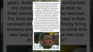 New Details Emerge in Kevin Johnson’s Unsolved Death 🕊️🏈