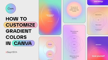 How To Make Custom Gradient Effect In CANVA Using Templates