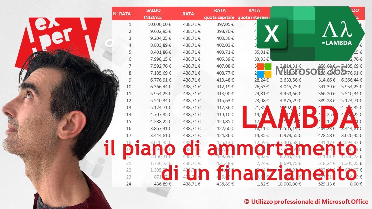 EXCEL TRUCCHI E SEGRETI 🚀 LAMBDA oltre ogni limite il piano di ammortamento di un EXCEL TRUCCHI E SEGRETI 🚀 LAMBDA oltre ogni limite il piano di ammortamento di un