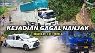 Kejadian Terekam: Gagal Nanjak Dan Mundur Di Tanjakan Licin Batu Jomba || Kompilasi Terbaru