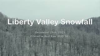 Snow Falling In Liberty Valley | #snow #NikonZR #shotonred