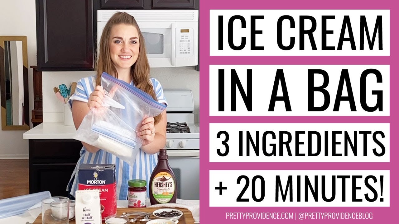 Ice Cream In A Bag 3 Ingredients Youtube