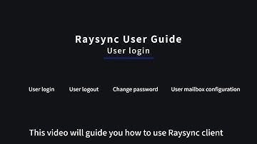 Raysync User Guide - User Login