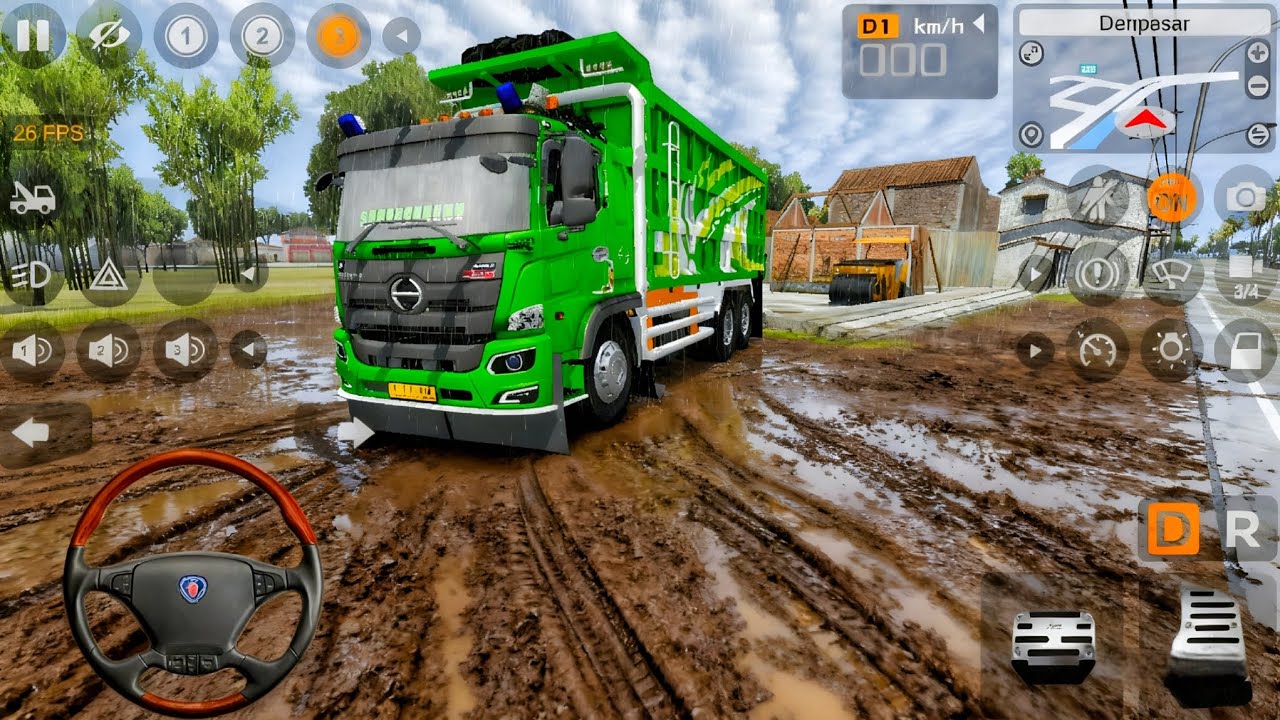 Game Truk Hino Dump Mengangkut Pasir Proyek Perumahan l Mod Bus Simulator Indonesia