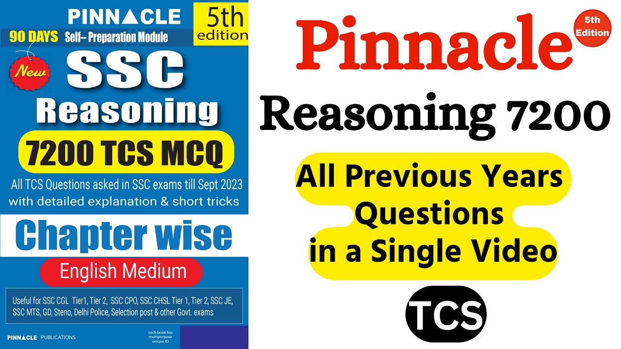 Pinnacle SSC Reasoning 7200 Book & Video Course | TCS New Pattern ...