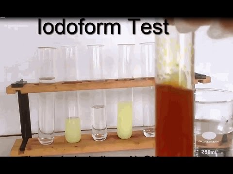 Alcohols Advanced 9. Iodoform test for CH3CH(OH)-R - YouTube