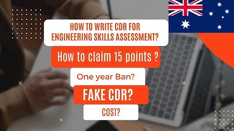 How to do Engineering Skills Assessment through CDR pathway