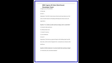 IBM Cognos BI Data Warehouse Developer Exam 636x882
