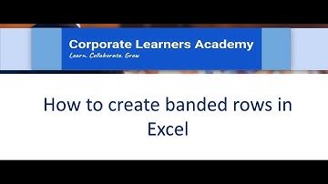 How to create banded rows in Excel