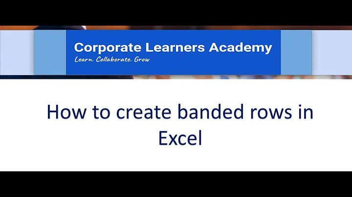 How to create banded rows in Excel
