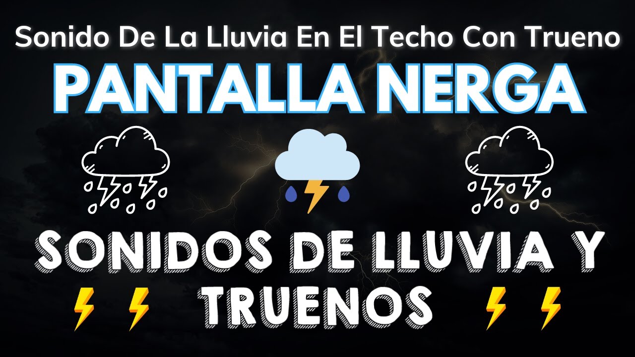 Lluvia Relajante Para Dormir - Sonido de Lluvia y Truenos en Techo - 50 horas Lluvia y Truenos