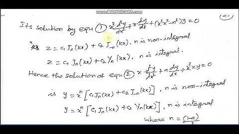 LEC7 - SERIES SOLUTION - REDUCIBLE TO BESSEL