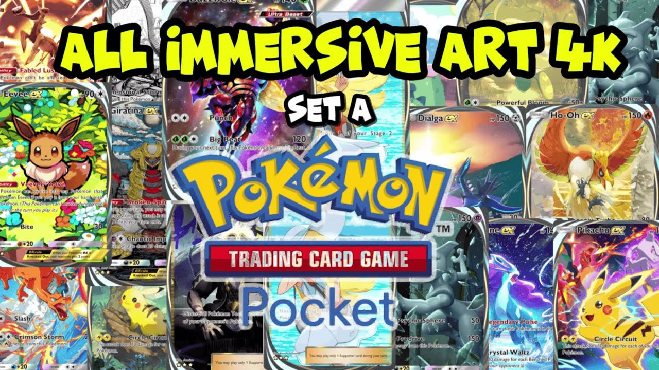 4K - All Immersive Cards in Pokemon TCG Pocket ( SET A ) Pikachu,Charizard,Mewtwo,Celebi, and more.