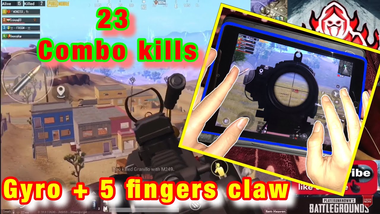 HANDCAM IS HERE!! GYRO + 5 FINGERS CLAW PUBG MOBILE || #MONSTERgamingOp ...