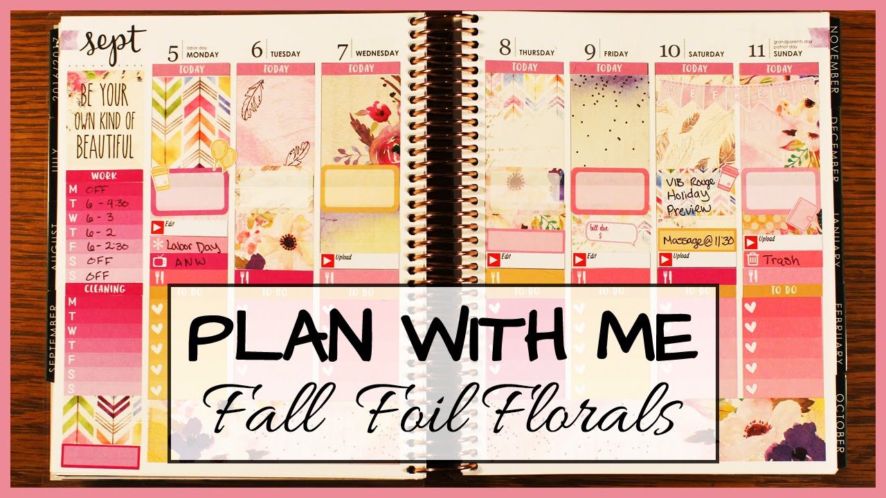 Plan With Me // Fall Foil Florals