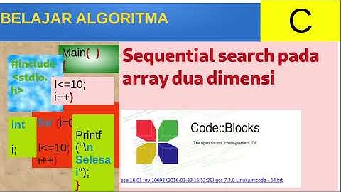 Belajar Algoritma : Sequential search Array 2 Dimensi