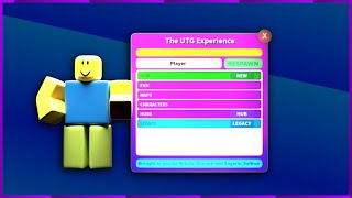 Roblox The UTG Experience Require Script Showcase