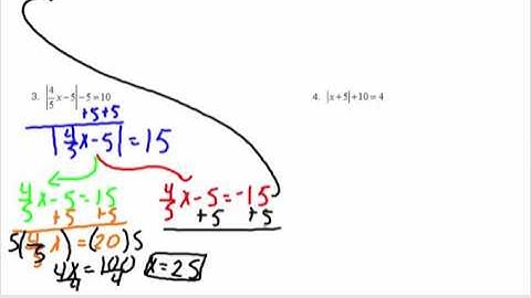 Sec.2.5 Equations Involving Absolute Value