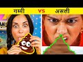 असली खाना VS गम्मी || दुनिया की सबसे बड़ी गम्मी खाना ! जायंट फ़ूड टेस्टिंग 123 GO! CHALLENGE पर