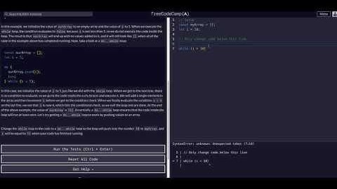 Iterate with JavaScript Do...While Loops - Free Code Camp Help - Basic Javascript Algorithms & Data