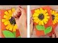 Paper crafts for kids  paper loops sunflower craft with seeds