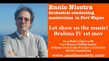 Learn conducting with Ennio Nicotra - Brahms IV the beginning. Let show us the music!