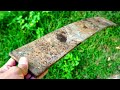 Blacksmith-Forging a Long Machete Knife From a Leaf Spring