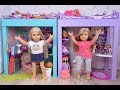 Setting Up My American Girl Doll College Dorm Bedroom With Loft Beds!