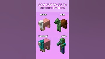 can you pause in the right time#shorts #trending #minecraft #puzzle #public