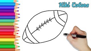 How to Color a Football | Drawing and Coloring Videos