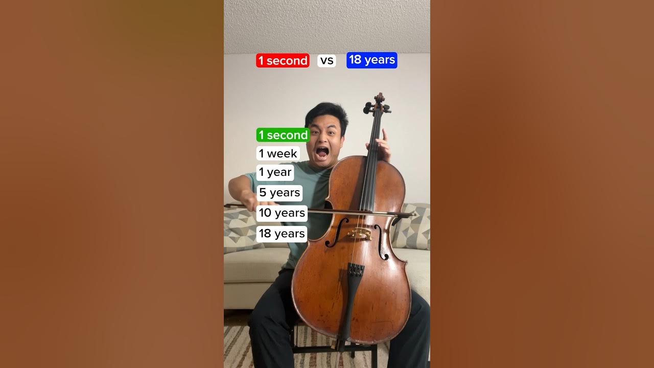 1 second vs 18 years of cello playing! #cello 1 second vs 18 years of cello playing! #cello