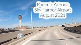 Driving in Phoenix 4K| Sky Harbor Airport August 2021